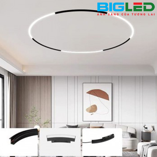 Lắp đặt đèn led âm trần cong