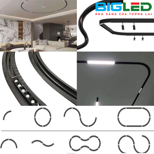 Thanh ray nam châm âm trần cong BL-TRAC D800